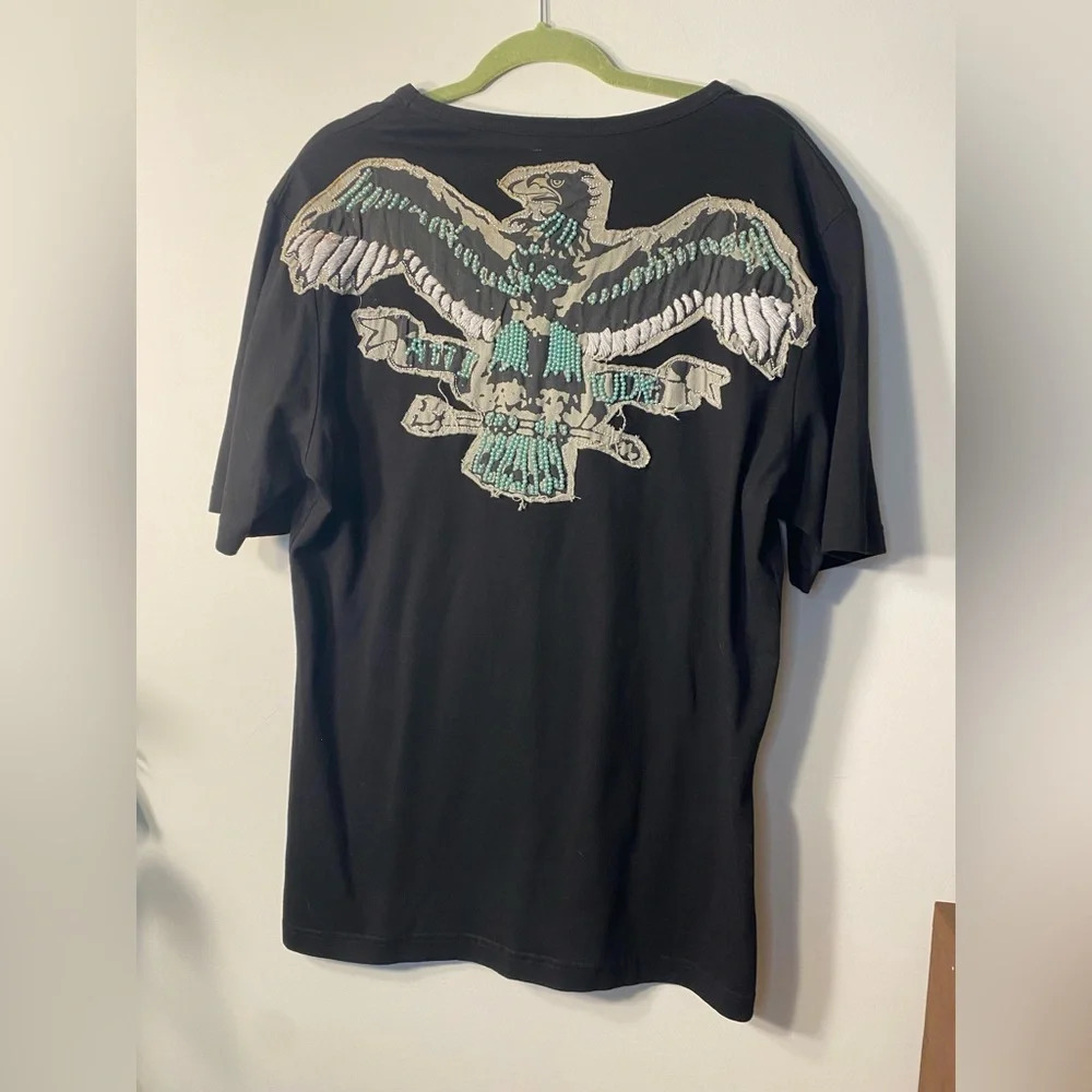 Smash|| Beaded Eagle T-shirt, Size Large